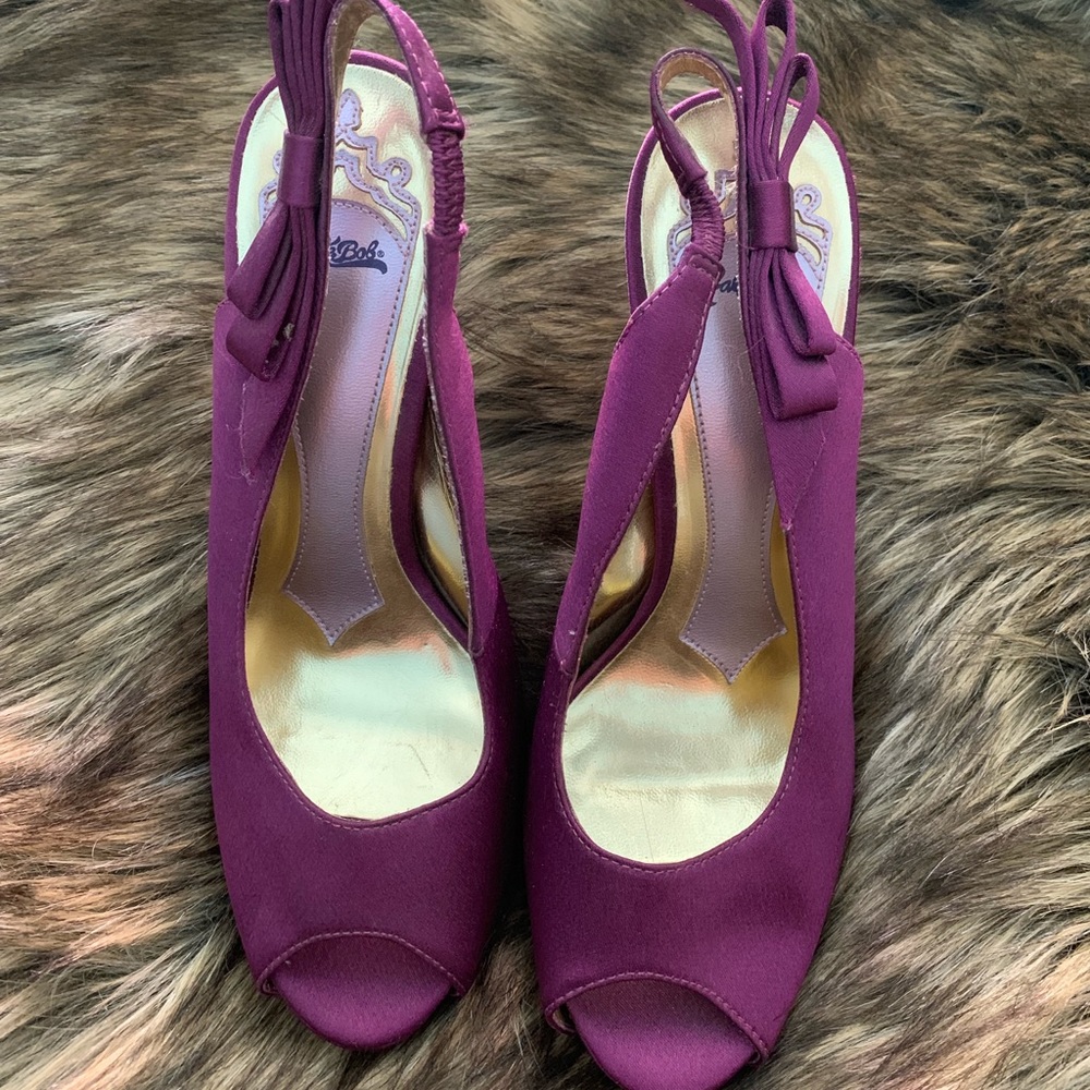 Purple Hale Bob heels